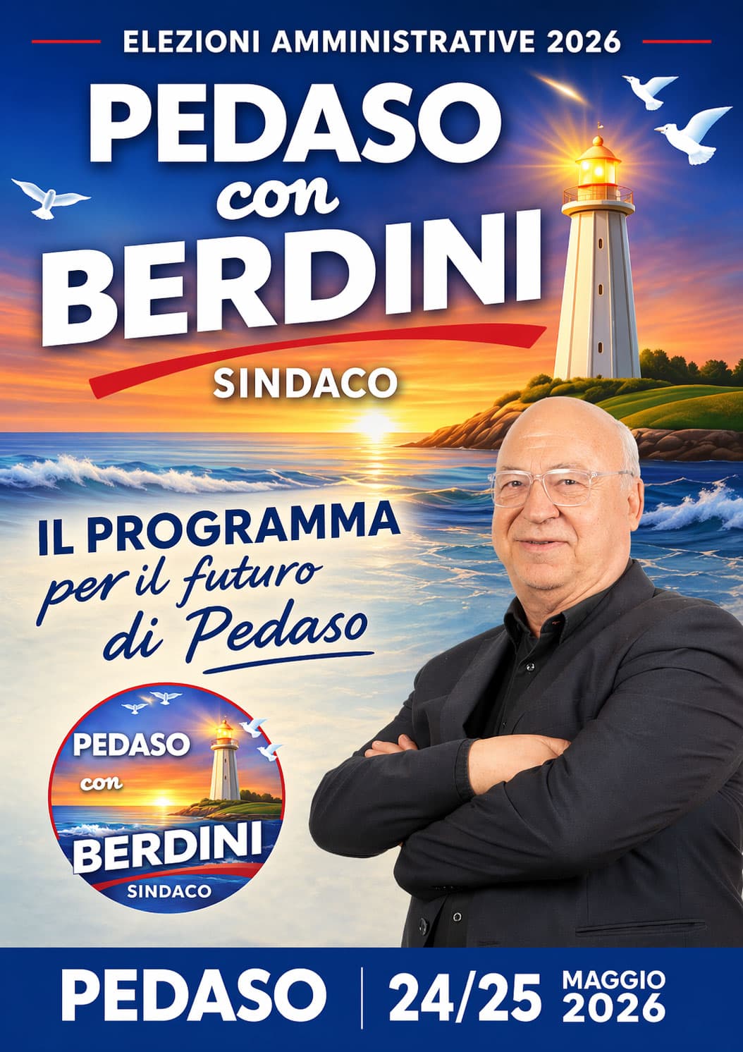 Copertina del programma amministrativo Pedaso con Berdini 2026